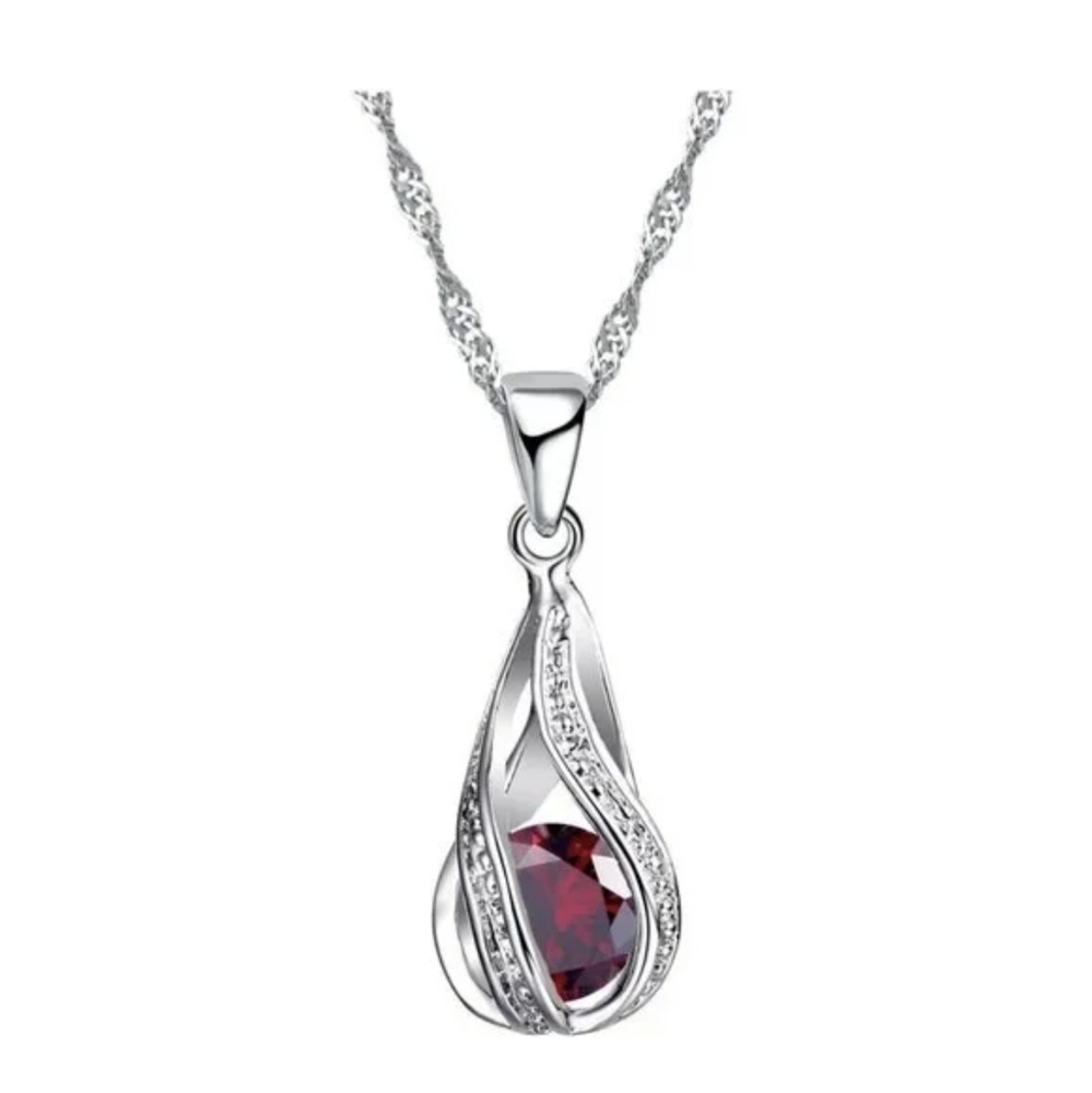Sterling Silver Wedding Jewelry SetforWomen,SwirlingWaterDropp,Bridal,925STAMPED - Picture 3 of 9